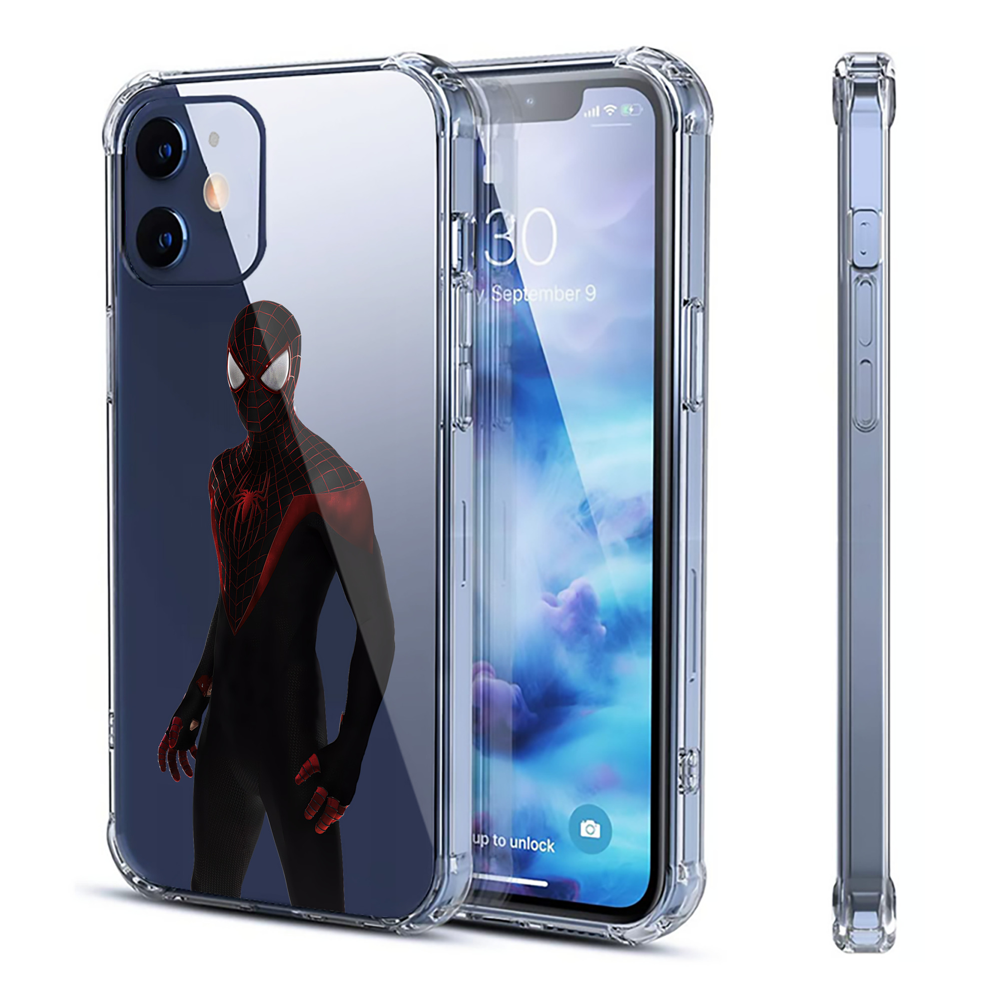 （画像用） Spider Man スパイダーマン 【iPhone 12シリーズ対応】透明スマホケース（クリアソフトケース）